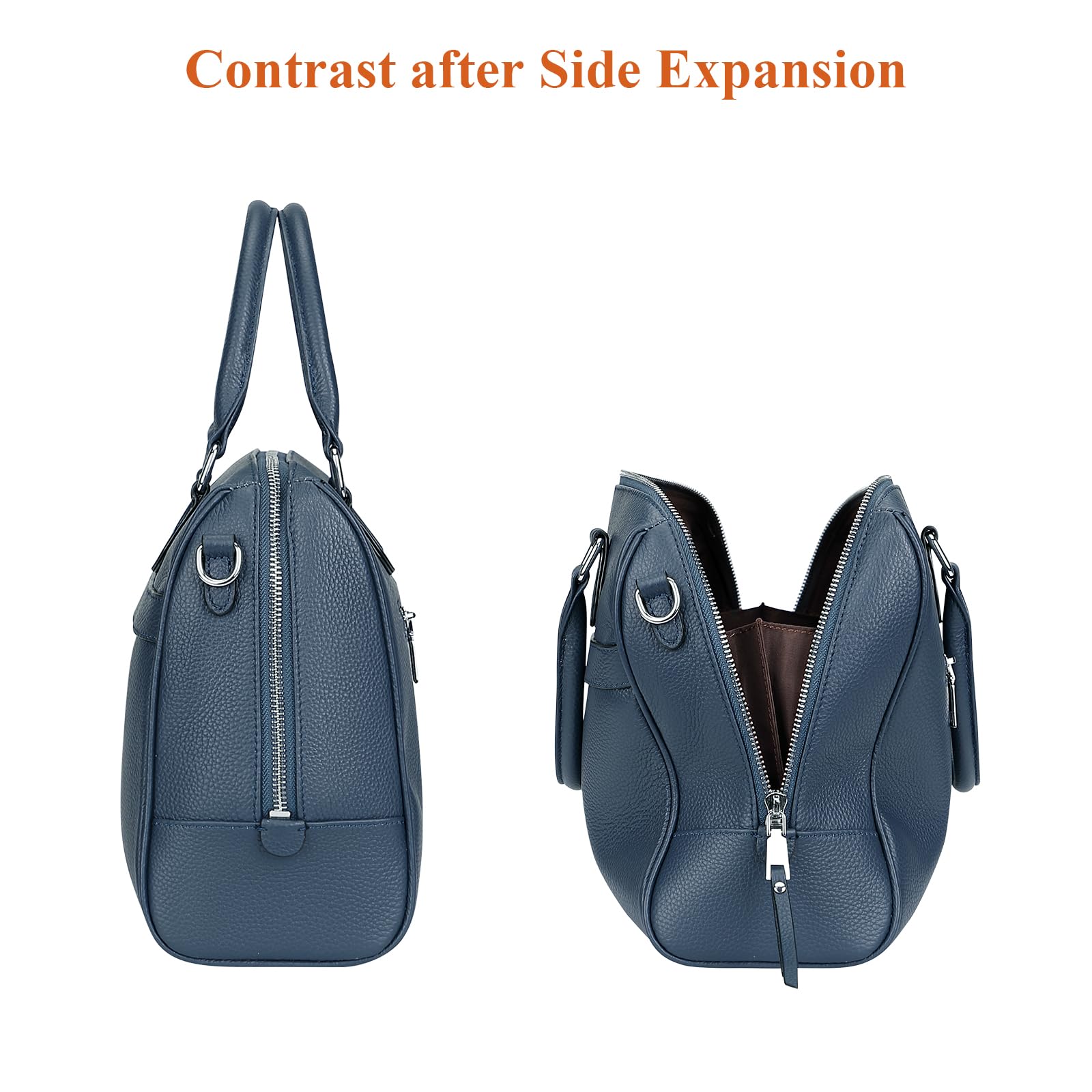 Genuine Leather Satchel Handbag for Women - Top Handle & Crossbody Purse - Stylish & Durable Ladies Shoulder Bag for Work, Travel & Everyday Use