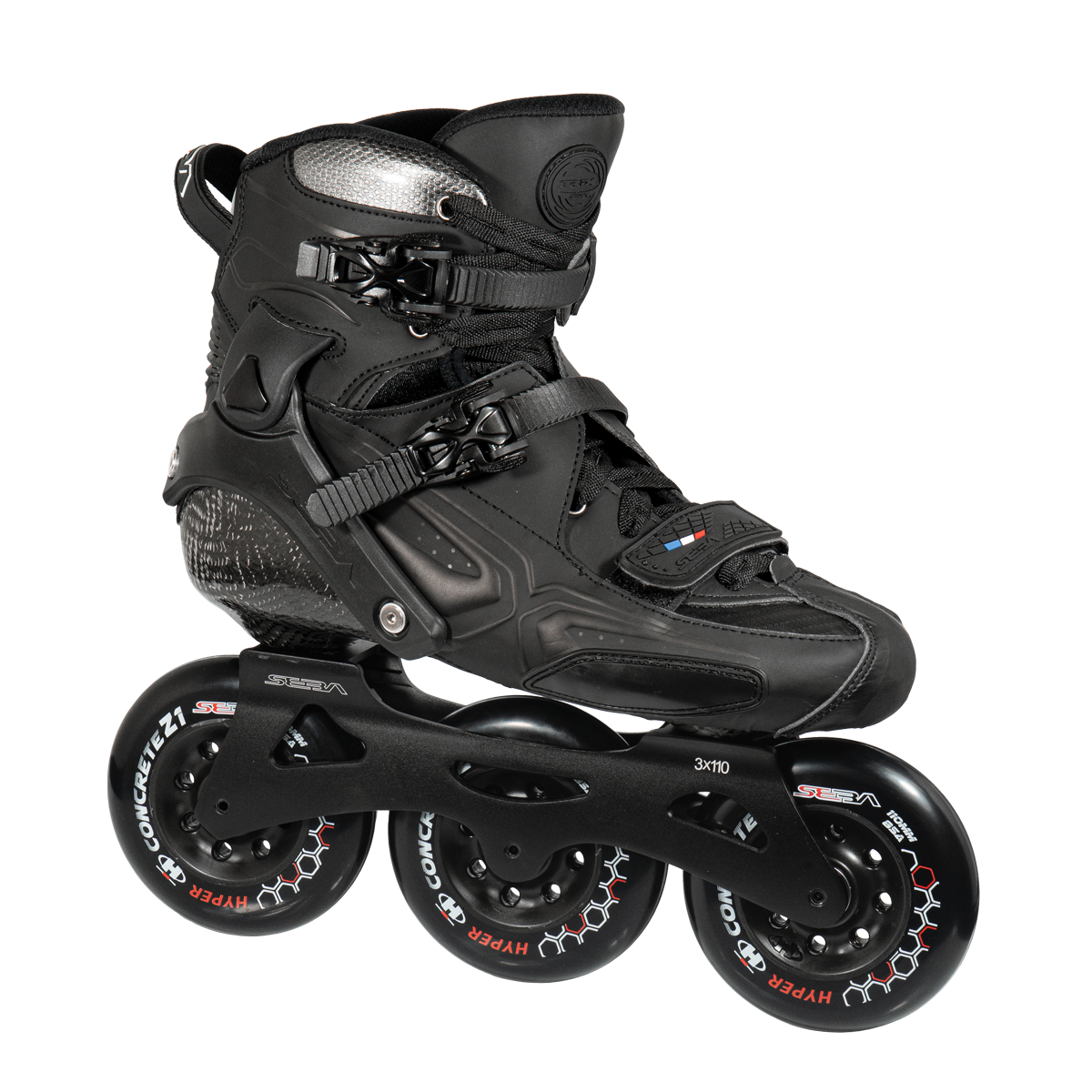 Seba Trix 310 Black Inline Skates - High-Performance Urban & Freestyle Rollerblades for Adults | Perfect for City Skating, Fitness & Slalom Tricks