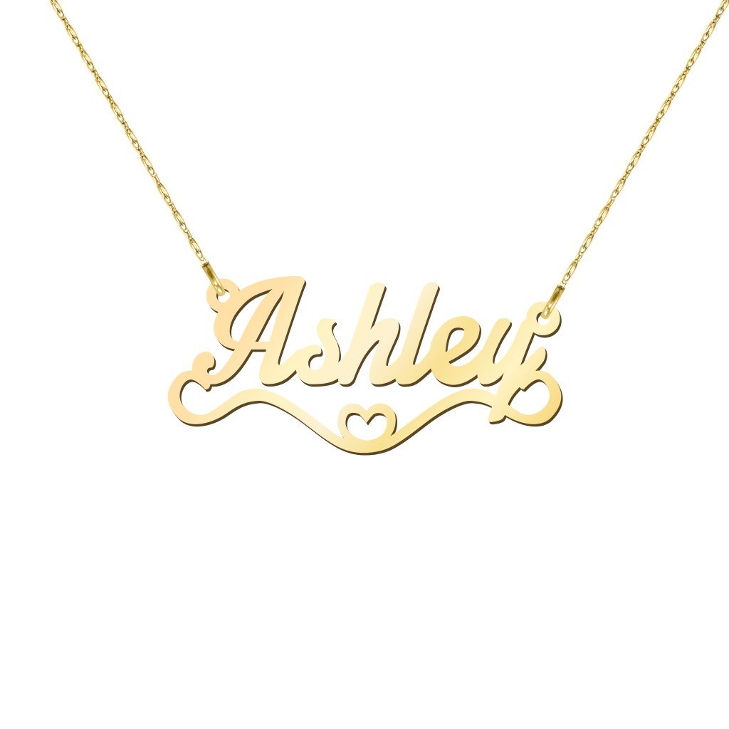 10K Gold Personalized Heart Name Necklace for Women - Custom Engraved Jewelry Gift for Mom, Wife, Girlfriend - Perfect for Valentine's Day, Anniversary & Birthday