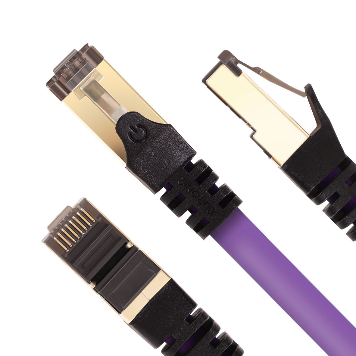 Duronic CAT8 Ethernet Cable 1M (3.3ft) - High Speed 40Gbps, 2000MHz Shielded Network Cable with Snagless RJ45 Connector - Perfect for Gaming, Streaming & Home Office Setup