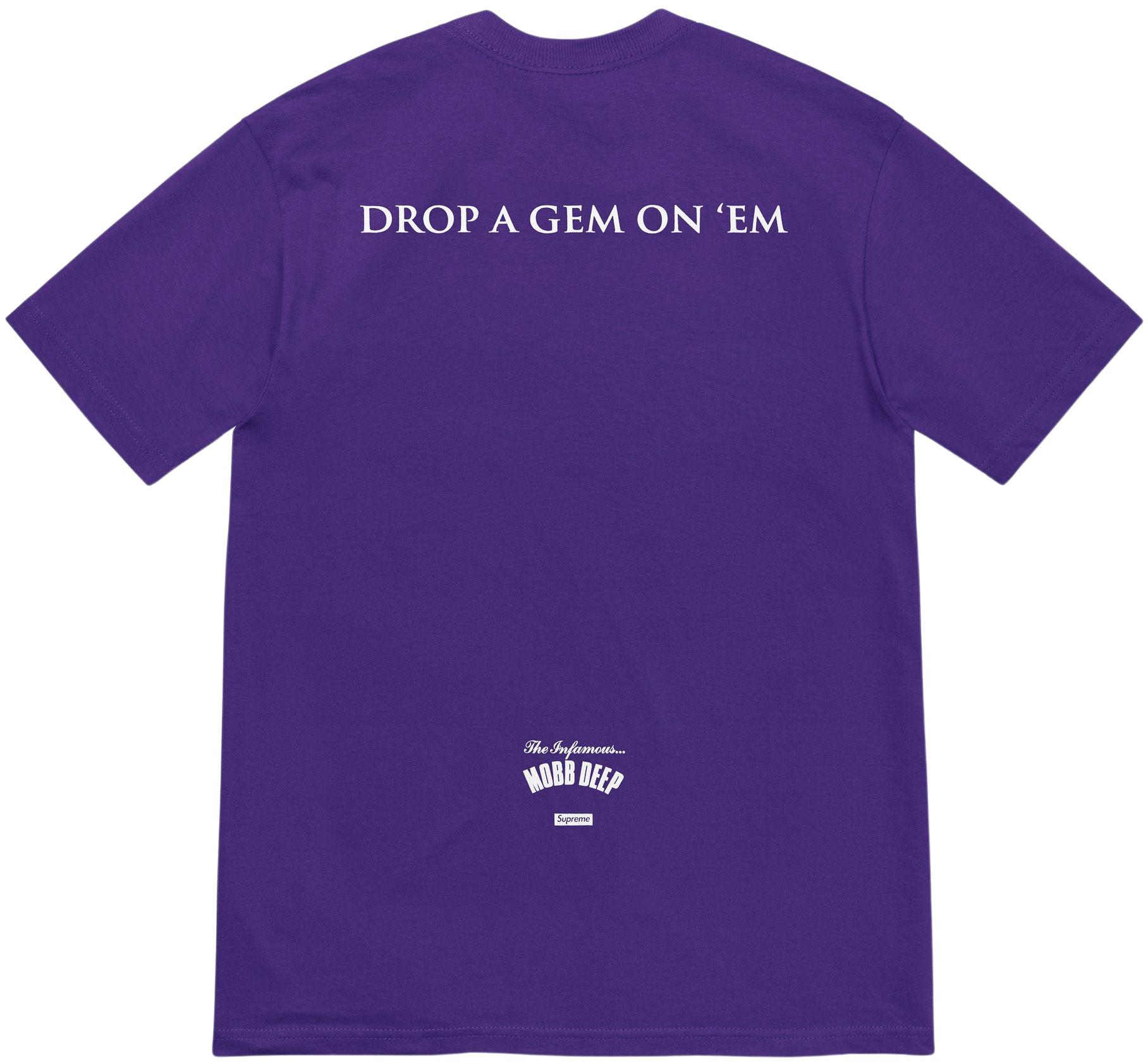 Supreme Mobb Deep Dragon Graphic T-Shirt - Purple Hip Hop Streetwear Tee for Men | Casual Wear, Concerts & Urban Fashion