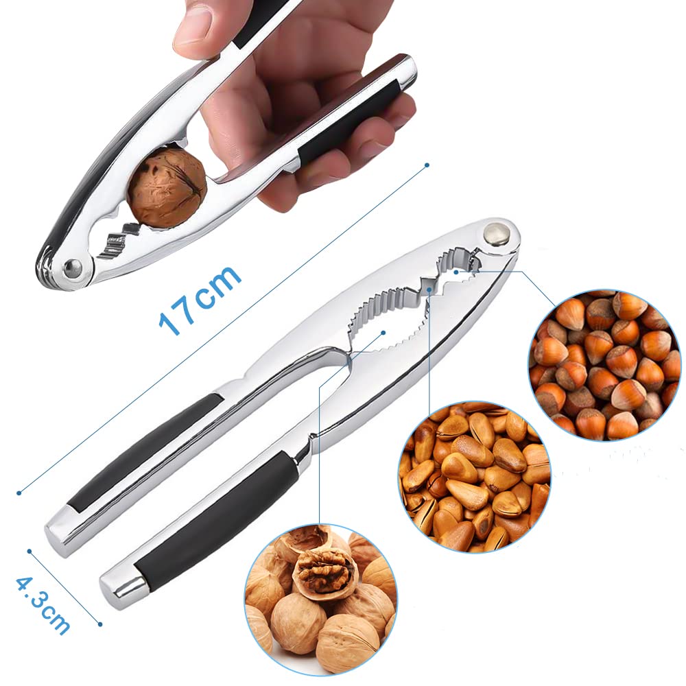 Premium Nut Cracker Set - Heavy Duty Walnut Cracker Tool for Pecans, Hazelnuts, Almonds & Brazil Nuts - Durable Kitchen Gadget for Easy Nut Shelling - Perfect for Baking, Snacking & Holiday Cooking