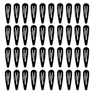 ALIBA COLLECTION 40-Piece Black Metal Hair Clips Set - Tik Tak Hair Accessories for Girls, Women & Baby Girls | Perfect for School, Parties & Everyday Styling