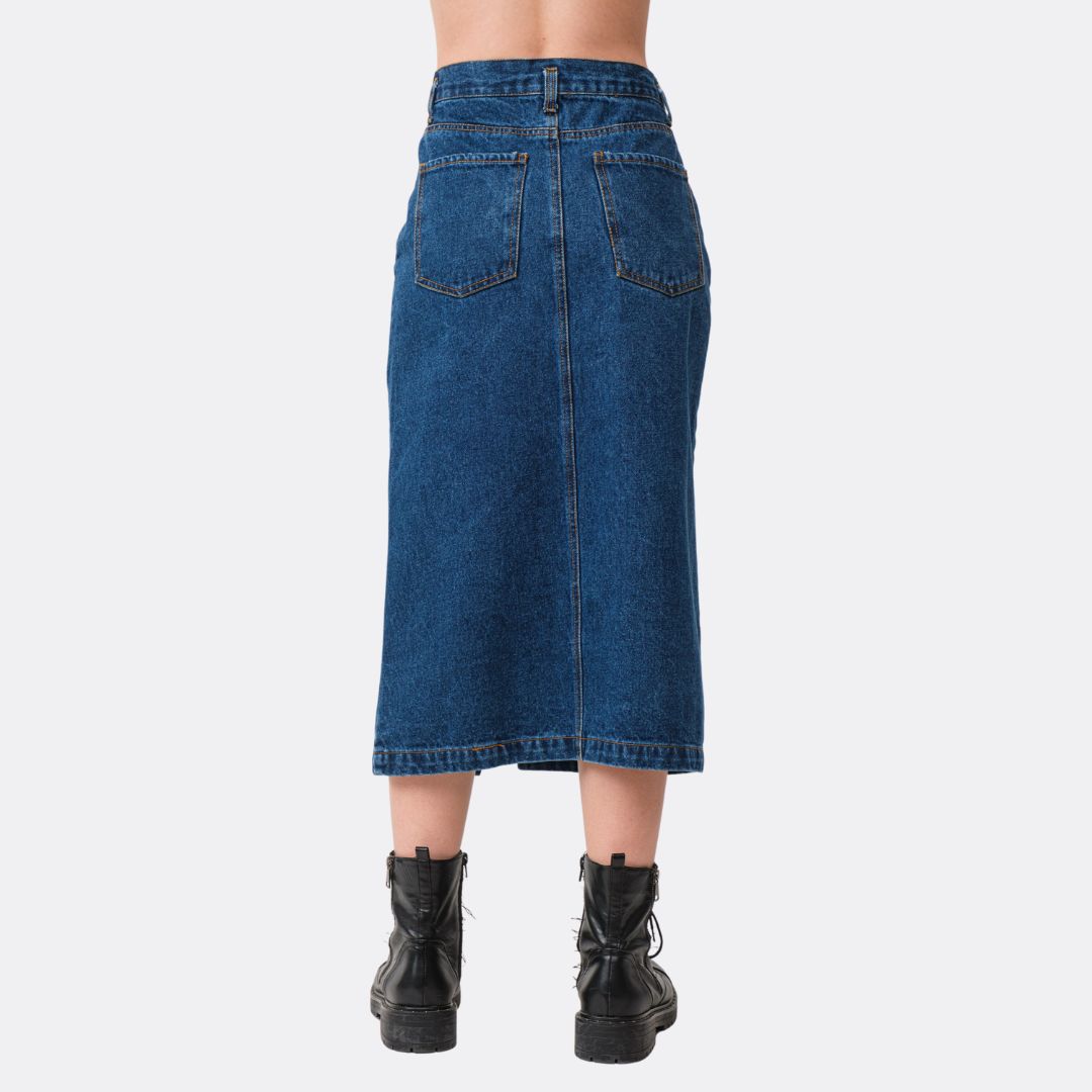 Ana Denim Skirt for Women - High Waisted Stretch Jeans Skirt | Perfect for Casual Outfits, Date Nights & Summer Fashion