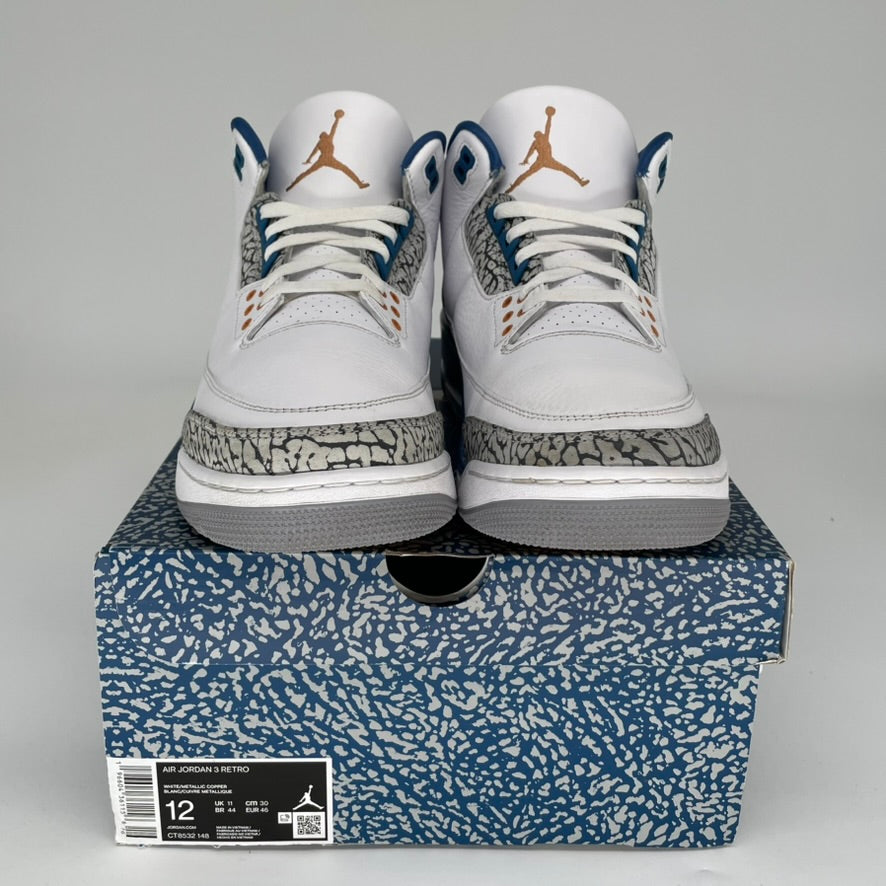 AIR JORDAN 3 Retro Wizards Basketball Shoes Men's Size 12 - Style CT8532-148 | Authentic Sneakers for Streetwear & Basketball Games