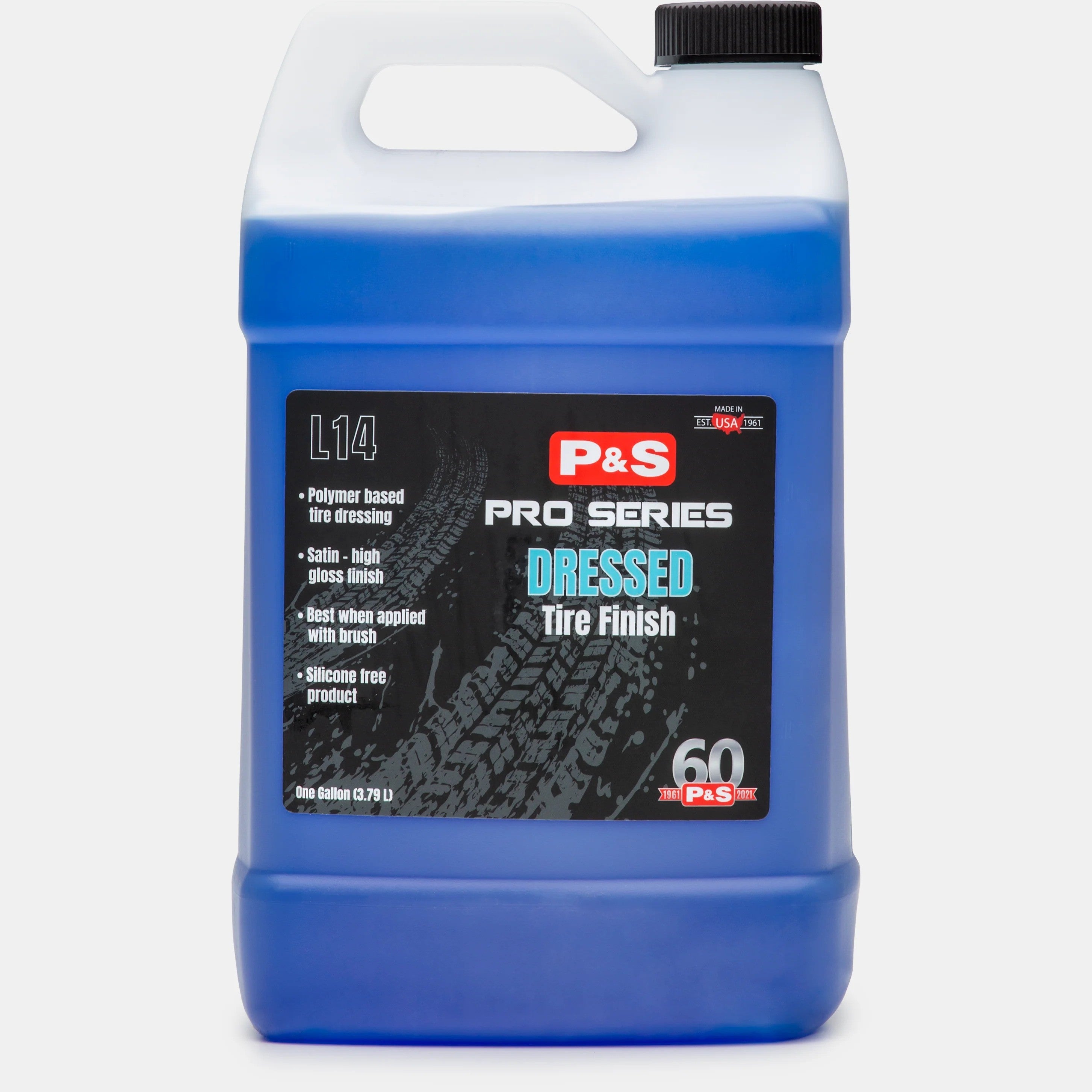 P&S Dressed Tire Finish Gallon - Premium Tire Shine & Protectant for Cars, Trucks & Motorcycles - Long-Lasting Gloss & UV Protection - Ideal for Car Shows, Detailing & Daily Maintenance