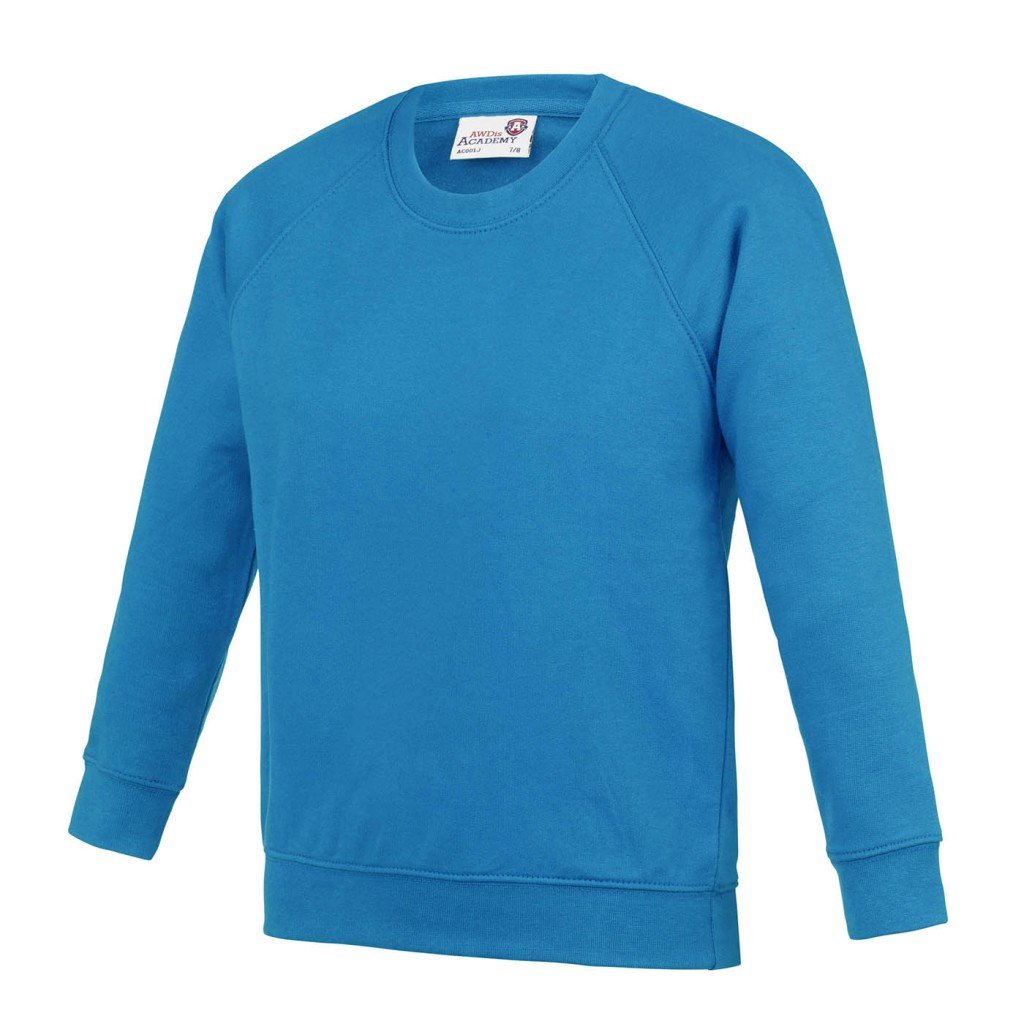 Awdis Academy Kids Crew Neck Raglan Sweatshirt - Comfortable School Uniform & Casual Wear for Boys & Girls - Perfect for Class, Playdates & Everyday Activities
