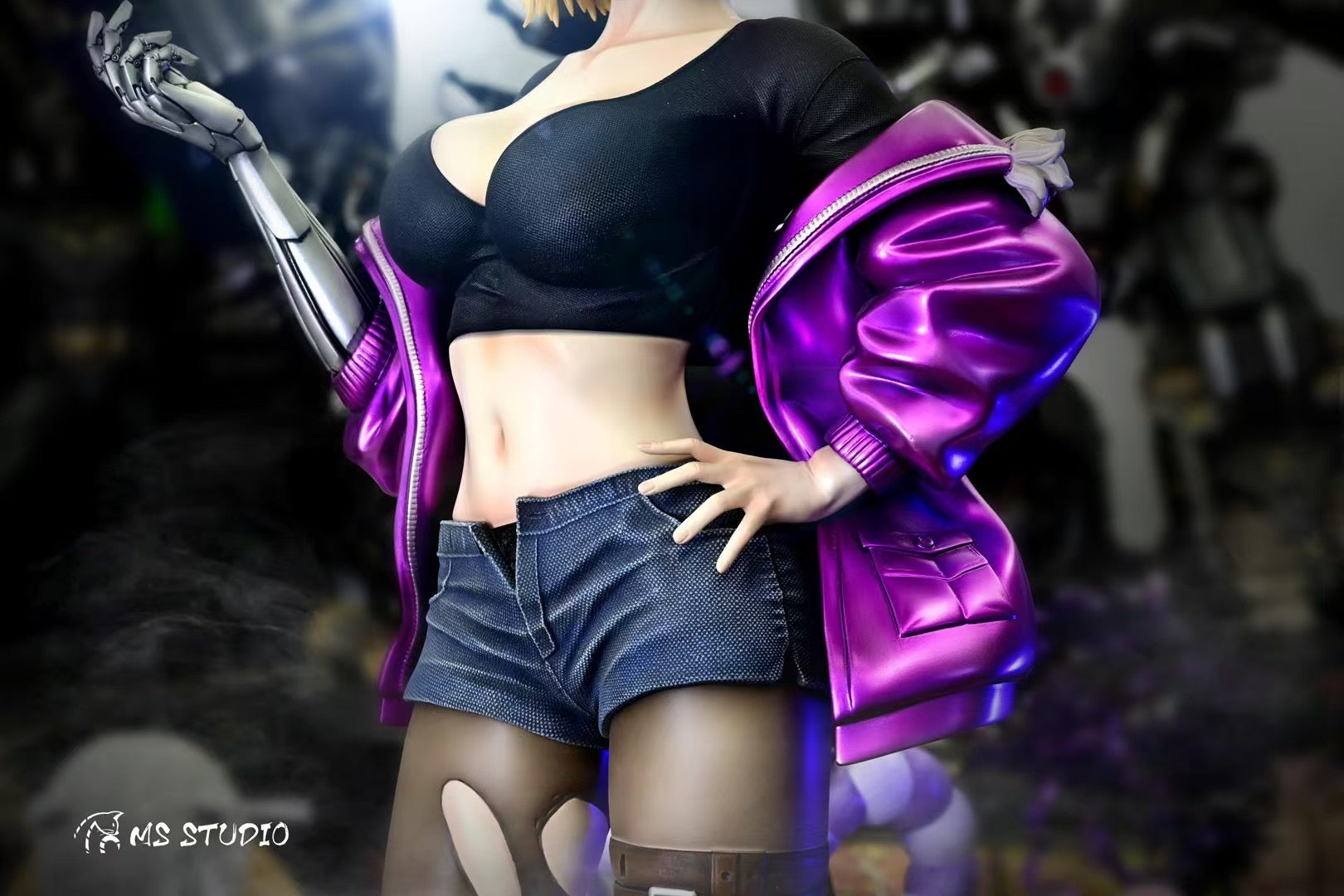 MS Studio Android 18 Cosplay Costume - Dragon Ball Z Artificial Human 18 Outfit for Halloween, Anime Conventions & Cosplay Events
