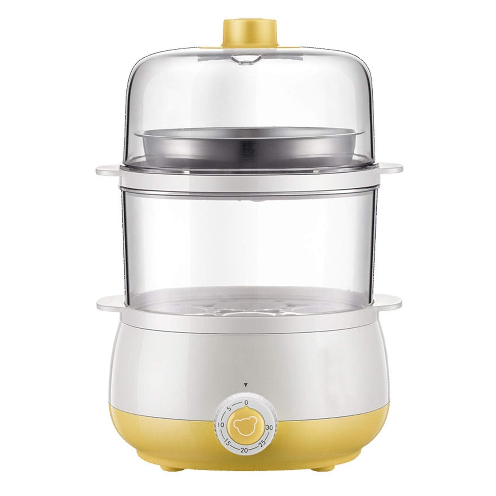 2 in 1 Electric Egg Cooker & Vegetable Steamer - Fast 14 Egg Boiler Maker with Hard/Soft Boiled, Poaching & Omelet Trays - Perfect for Breakfast Meal Prep, Keto Diet & Healthy Cooking
