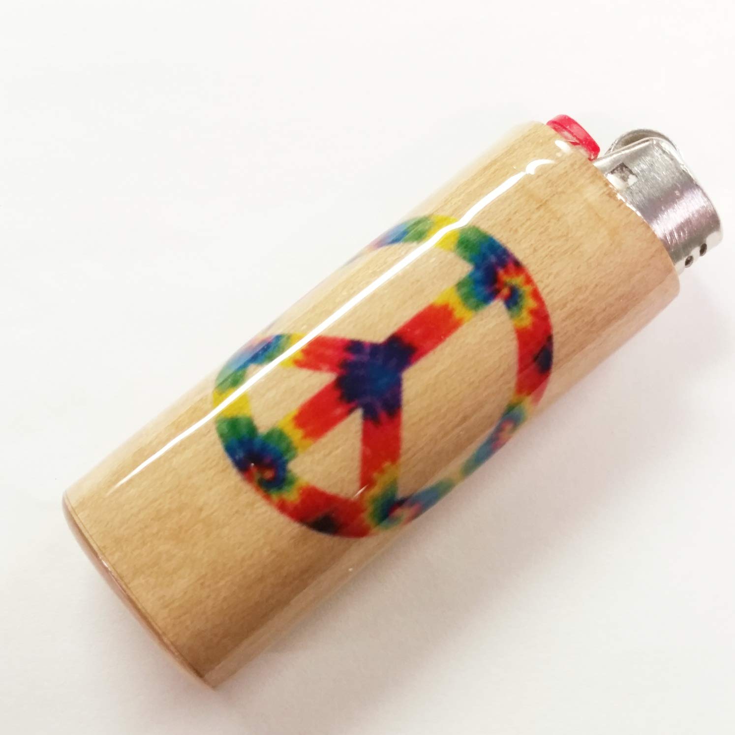 Peace Sign Lighter Case Holder - Durable Sleeve Cover for Bic Lighters - Perfect for Camping, Hiking, and Outdoor Adventures
