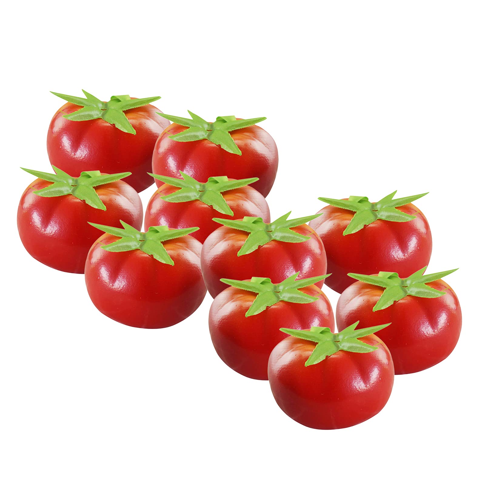10PCS Realistic Fake Tomatoes - Artificial Lifelike Simulation Tomato Decor for Home, Kitchen, Party - Perfect for Table Centerpieces, Food Display Props, and Decorative Accents