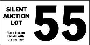 Silent Auction Lotting Labels - 100 Pack with 2 Styles for Charity Events, Fundraisers & Bidding - Self-Adhesive & Easy to Use