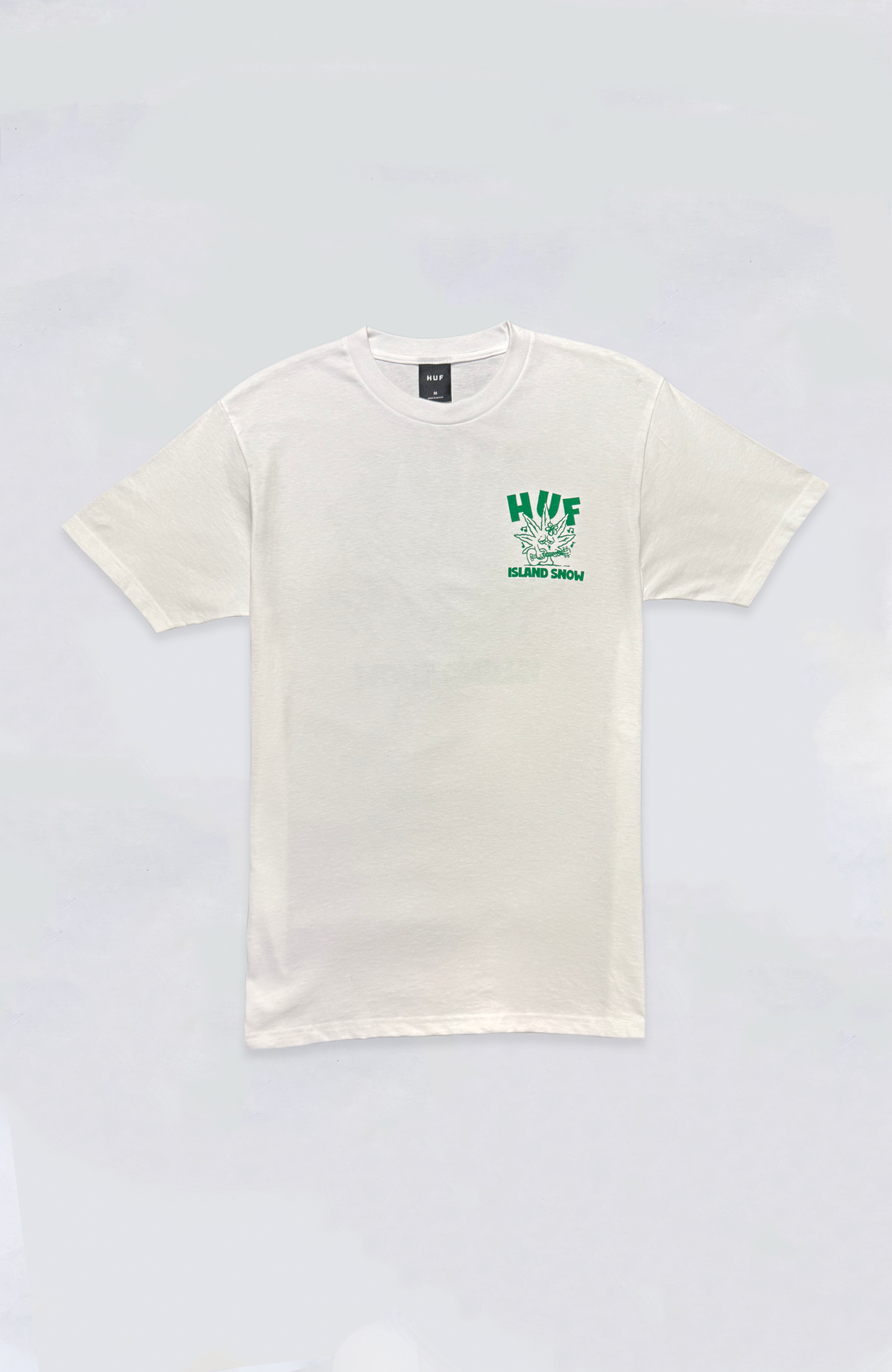 HUF Island Snow Green Buddy Short Sleeve T-Shirt - Casual Streetwear for Men, Perfect for Summer Outfits and Beach Vacations