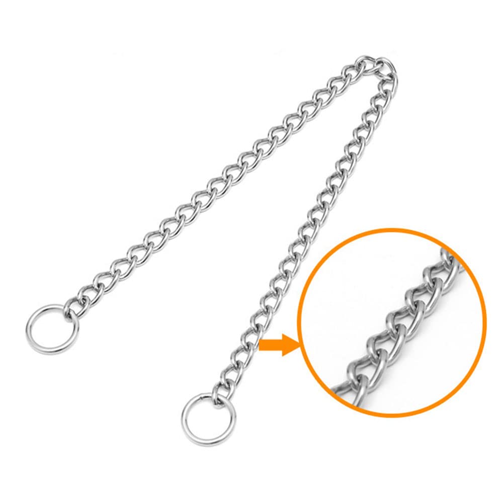 Premium SUS304 Stainless Steel Dog Training Choke Collar - Adjustable 2.0mm x 40cm for Small, Medium & Large Dogs - Durable Chrome Plated Metal Pet Supplies for Obedience Training, Walking & Outdoor Adventures