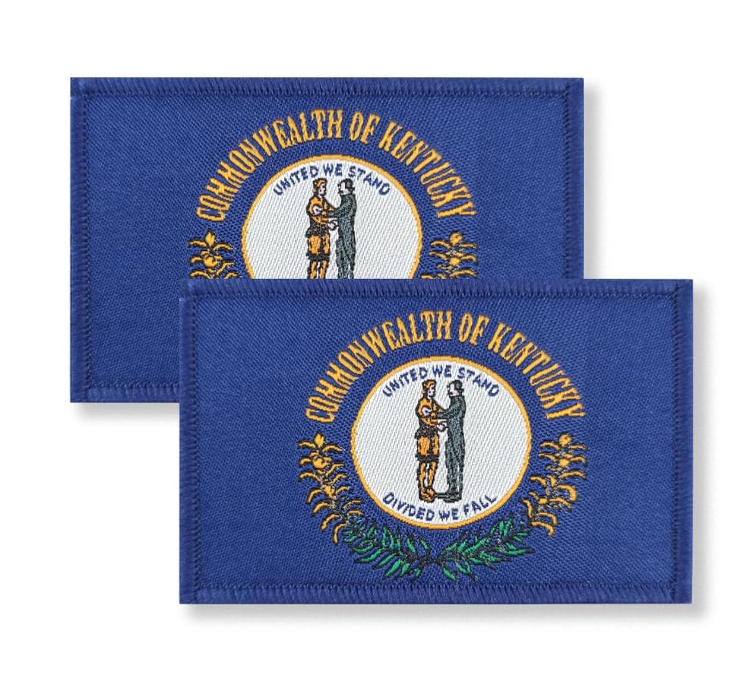 Kentucky State Flag Patch - 2 Pack Tactical Military Hook and Loop Fastener Patches for Uniforms, Jackets & Backpacks | Durable Embroidered Morale Badge for Army, Police & Outdoor Enthusiasts