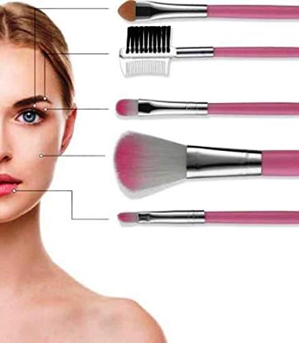Boosty® Professional Makeup Brush Set (5 Pieces) - Premium Cosmetic Brushes for Foundation, Blush, Eyeshadow & More - Perfect for Makeup Artists & Beginners at Home or Salon Use