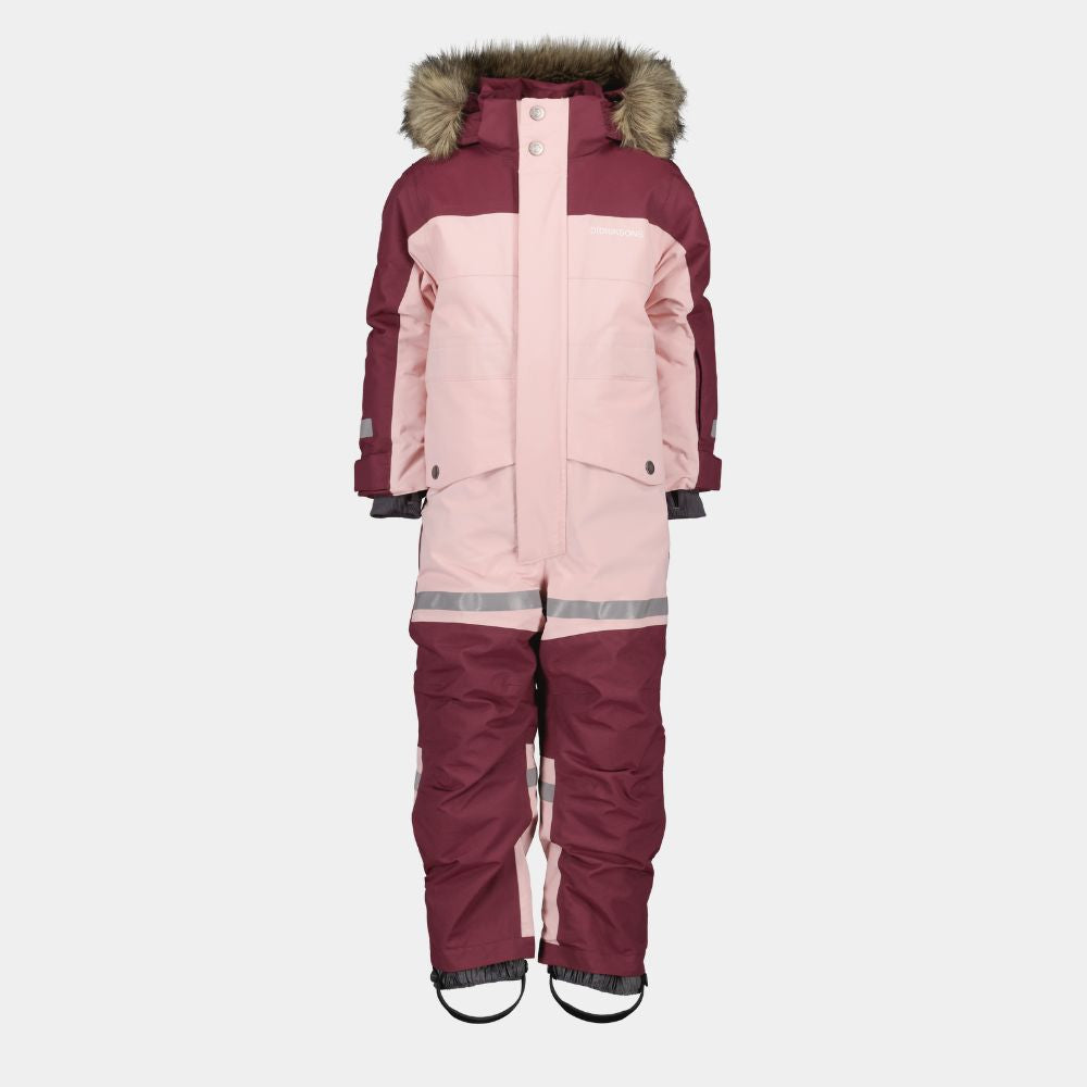 Didriksons Bjarven III Kids Snowsuit - Waterproof Winter Jacket & Pants Set for Boys & Girls, Dusty Pink - Perfect for Snow Play, Skiing & Outdoor Activities