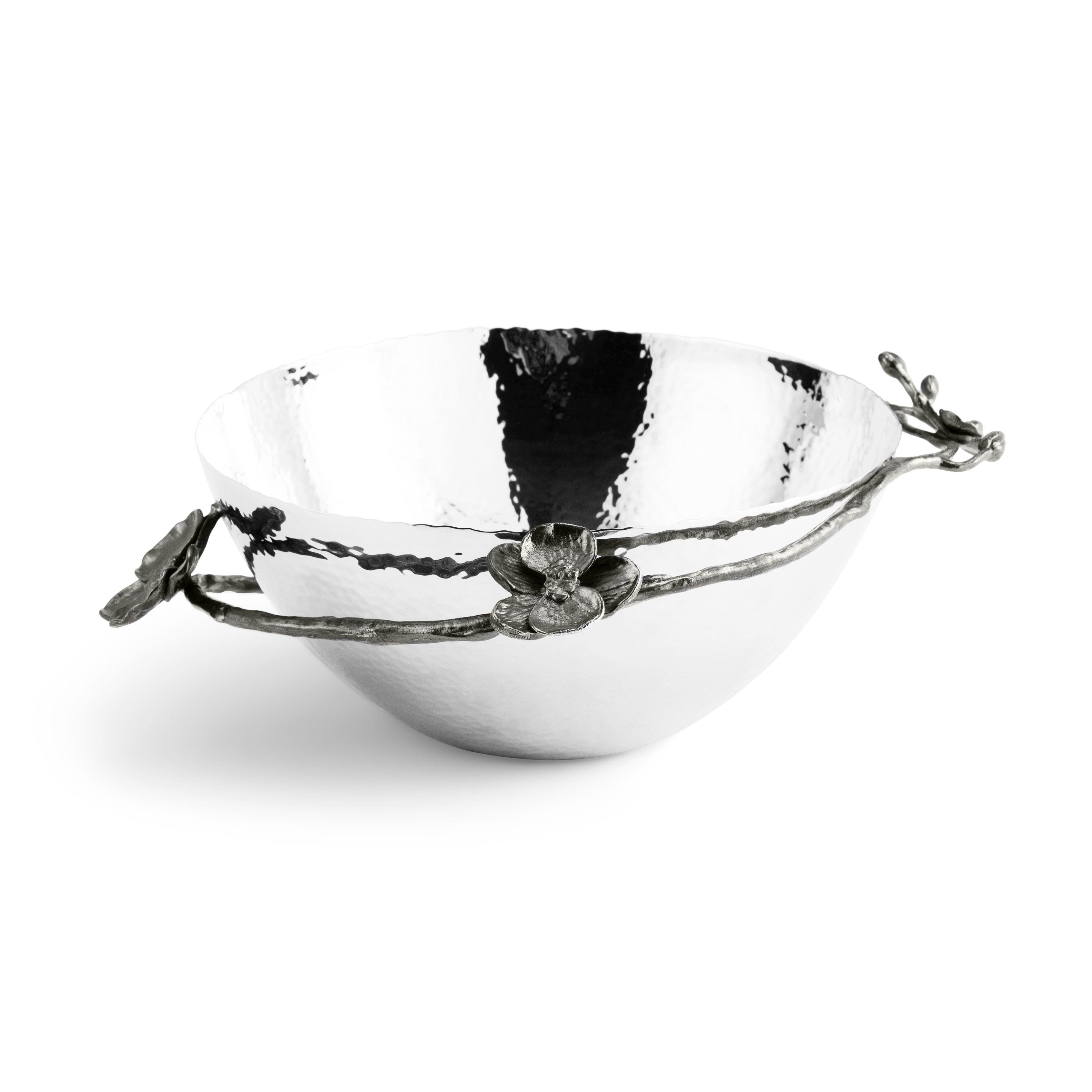 Premium Black Orchid Bowl - Elegant Ceramic Serving Dish for Salads, Desserts & Snacks | Perfect for Dining, Entertaining & Home Decor