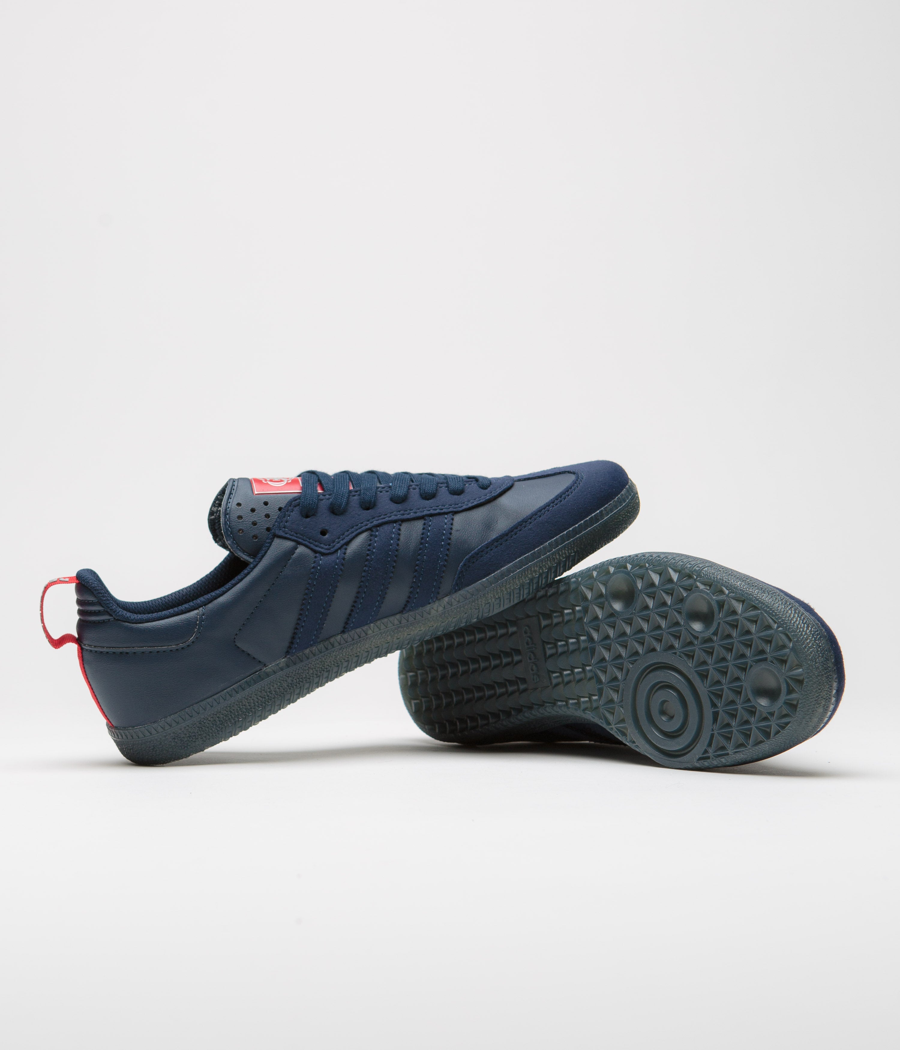 Adidas x Orchard x New England Revolution Samba ADV Sneakers - Night Indigo/Silver Metallic Soccer Shoes for Men | Perfect for Casual Wear, Street Style & Football Training