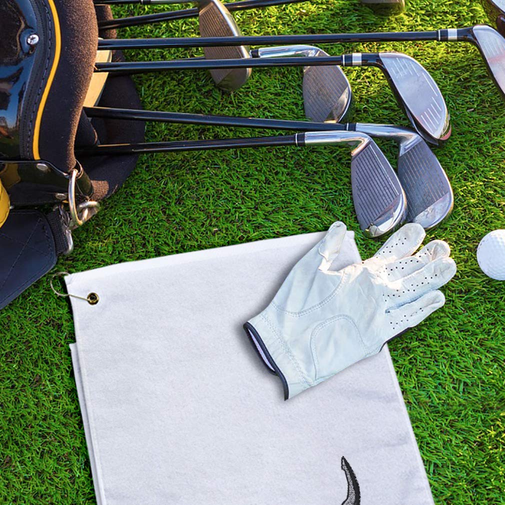 Premium Mako Shark Print Golf Towel with Cotton Bag - Soft & Absorbent for Golfers | Perfect for Golf Courses, Driving Ranges & Sports Accessories