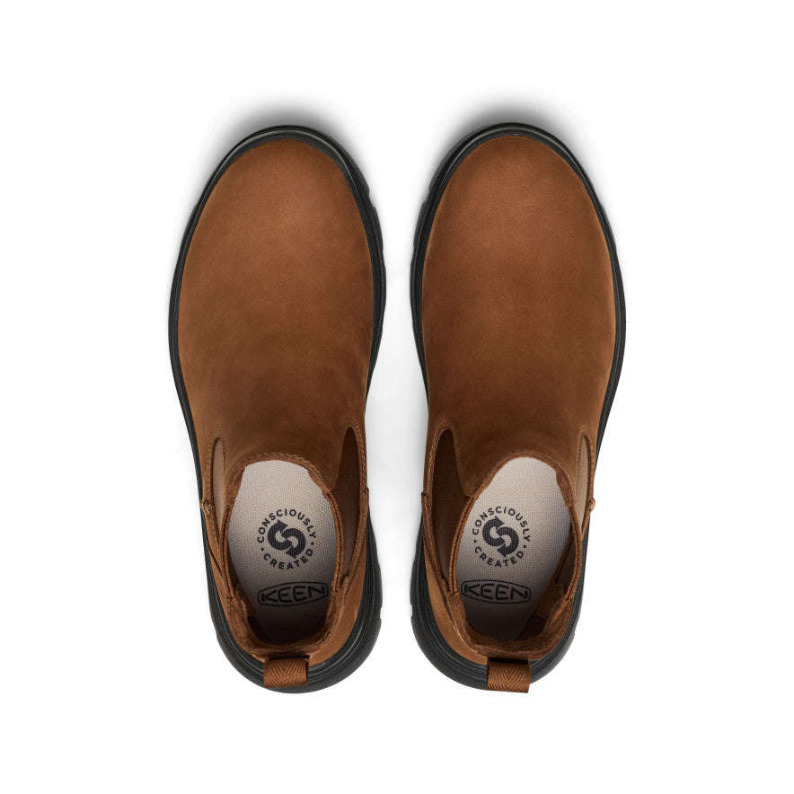 Women's Kosa Chelsea Boots - Waterproof Bison Leather & Black Suede - Stylish Ankle Boots for Fall & Winter | Perfect for Casual Outfits, Work & Outdoor Adventures