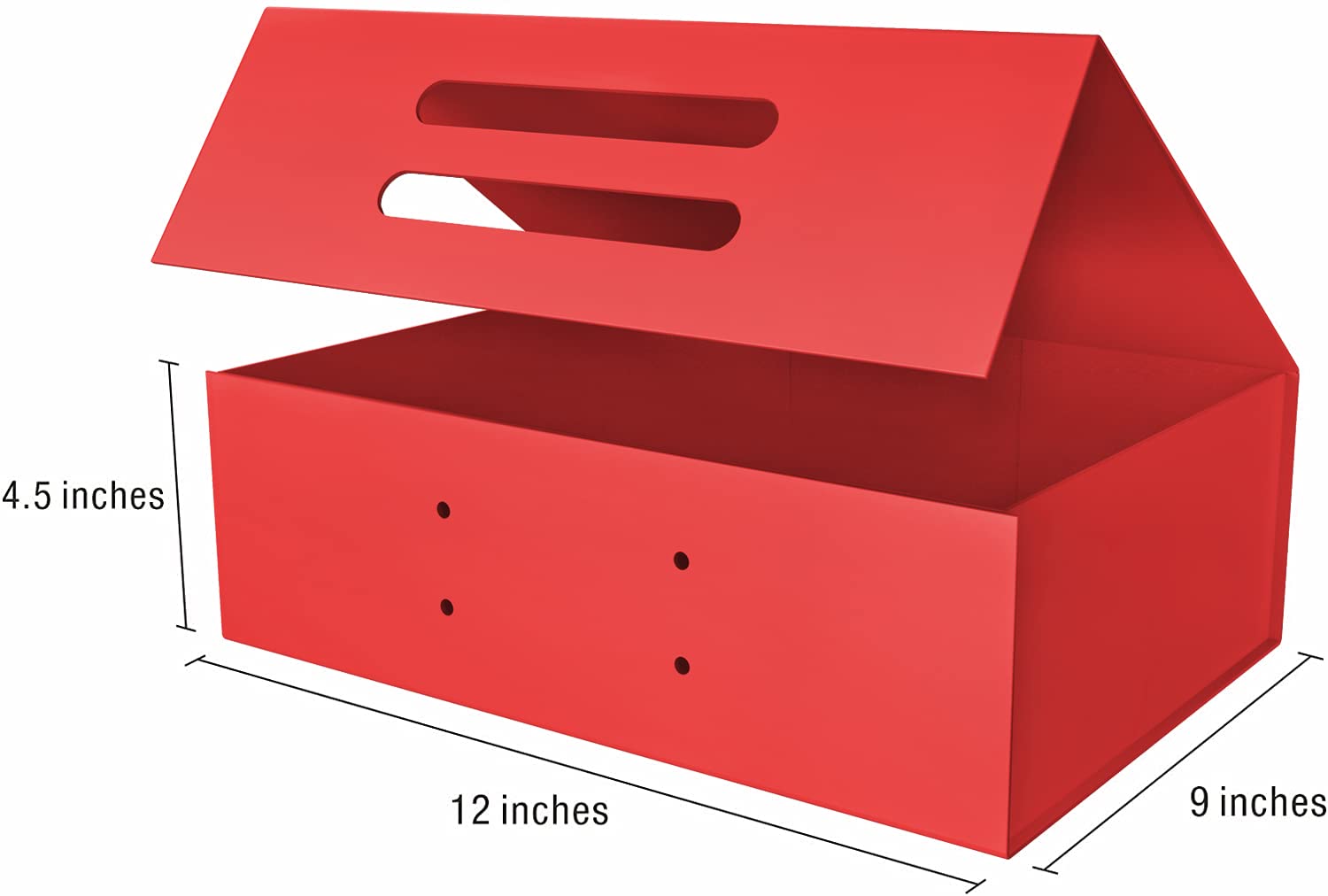 Premium Magnetic Closure Gift Boxes - Foldable & Reusable Storage for Jewelry, Cosmetics & Small Gifts | Elegant Present Packaging for Birthdays, Christmas, Weddings & Special Occasions (Red, 12x9x4.5 Inches) | Perfect for Holiday Gifting, Party Favors & Keepsake Organization