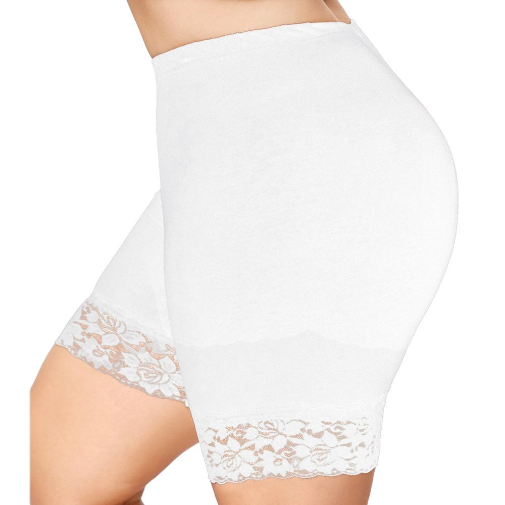 Women's Lace Yoga Shorts - Stretchy Safety Undershorts for Workout & Lounge - Plus Size Breathable Leggings for Girls & Women | Perfect for Yoga, Gym, Running & Everyday Wear