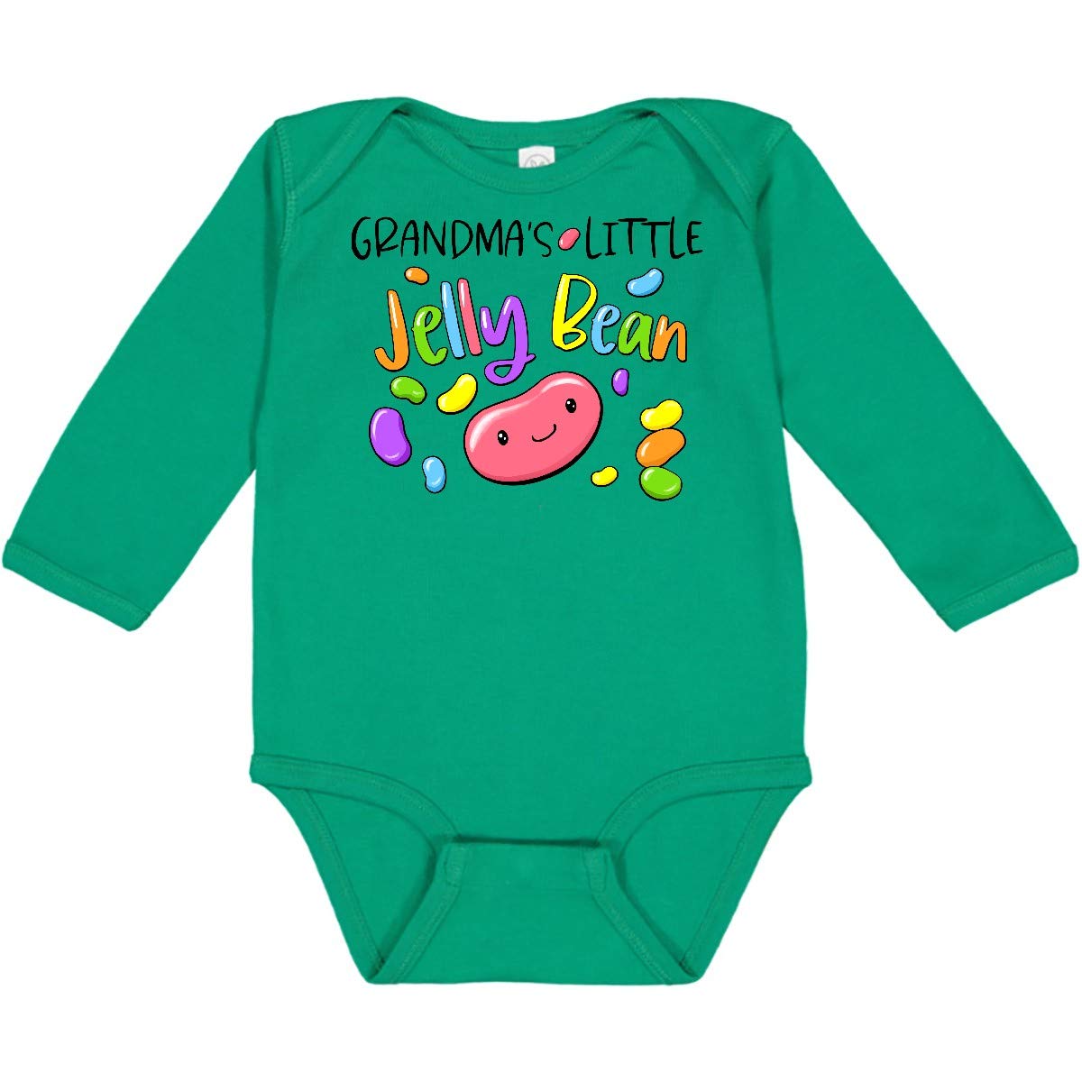 Inktastic Grandma's Little Jellybean Cute Easter Candy Baby Long Sleeve Bodysuit - Perfect for Easter Photos, Holiday Gifts & Newborn Outfits