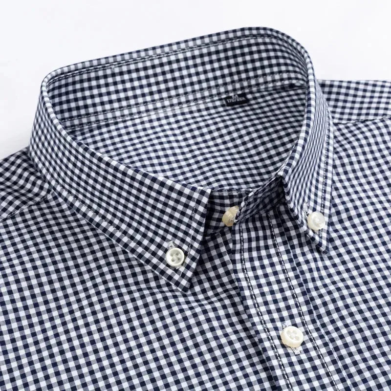 Men's Casual Checkered Shirt - Stylish Plaid Button-Up for Everyday Wear - Perfect for Work, Outings & Casual Events