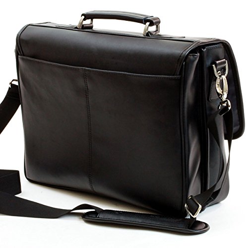 Premium Alpine Swiss Genuine Leather Briefcase for Laptop - Business Messenger Bag with 1 Year Warranty - Perfect for Office, Travel & Professional Meetings