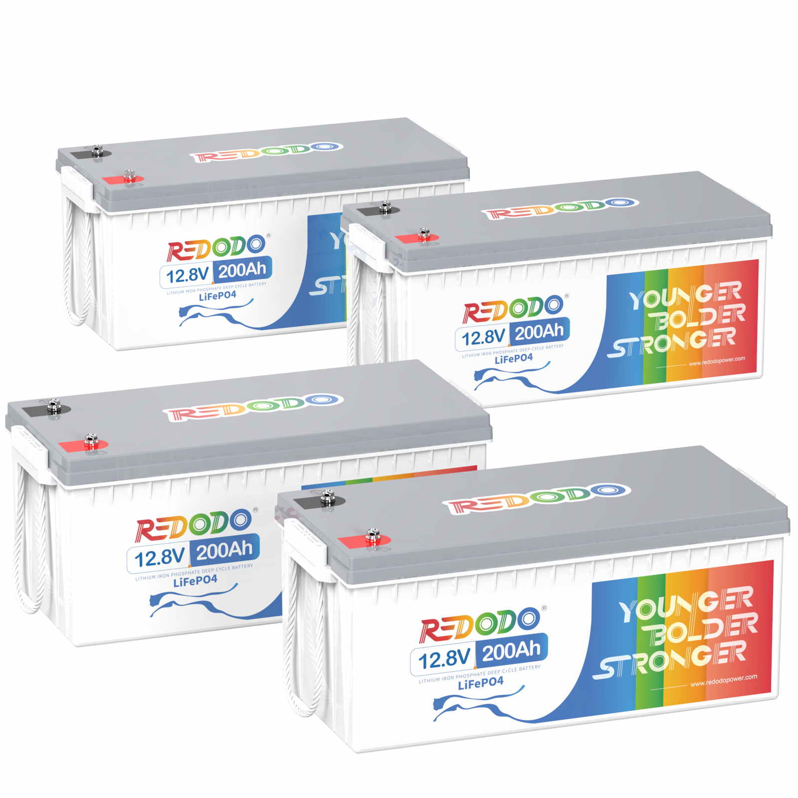 Redodo 12V 200Ah LiFePO4 Lithium Battery - 1280W High Power, 4000+ Deep Cycles for RV, Solar, Marine, Off-Grid & Home Backup Power | Perfect for Camping, Boating & Emergency Power Outages