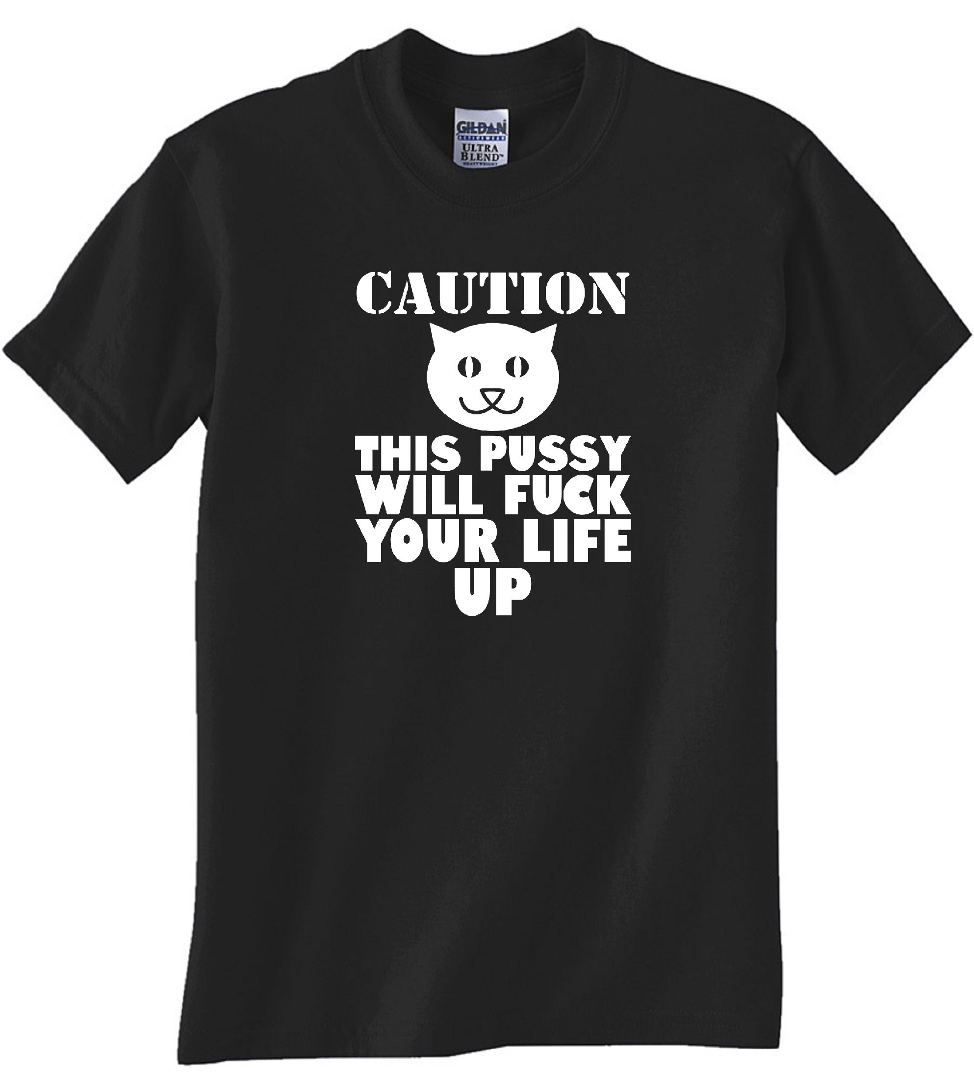 Caution CAT Graphic Black T-Shirt for Men & Women - Funny Humor Casual Tee for Cat Lovers, Streetwear, Gifts, and Everyday Wear
