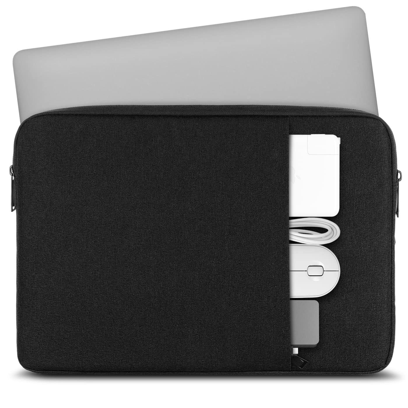 Chelory 13-14 Inch Laptop Sleeve for MacBook Air/Pro, Notebook & Tablet Protective Case - Shockproof & Water-Resistant Black Carrying Bag for Work, School & Travel