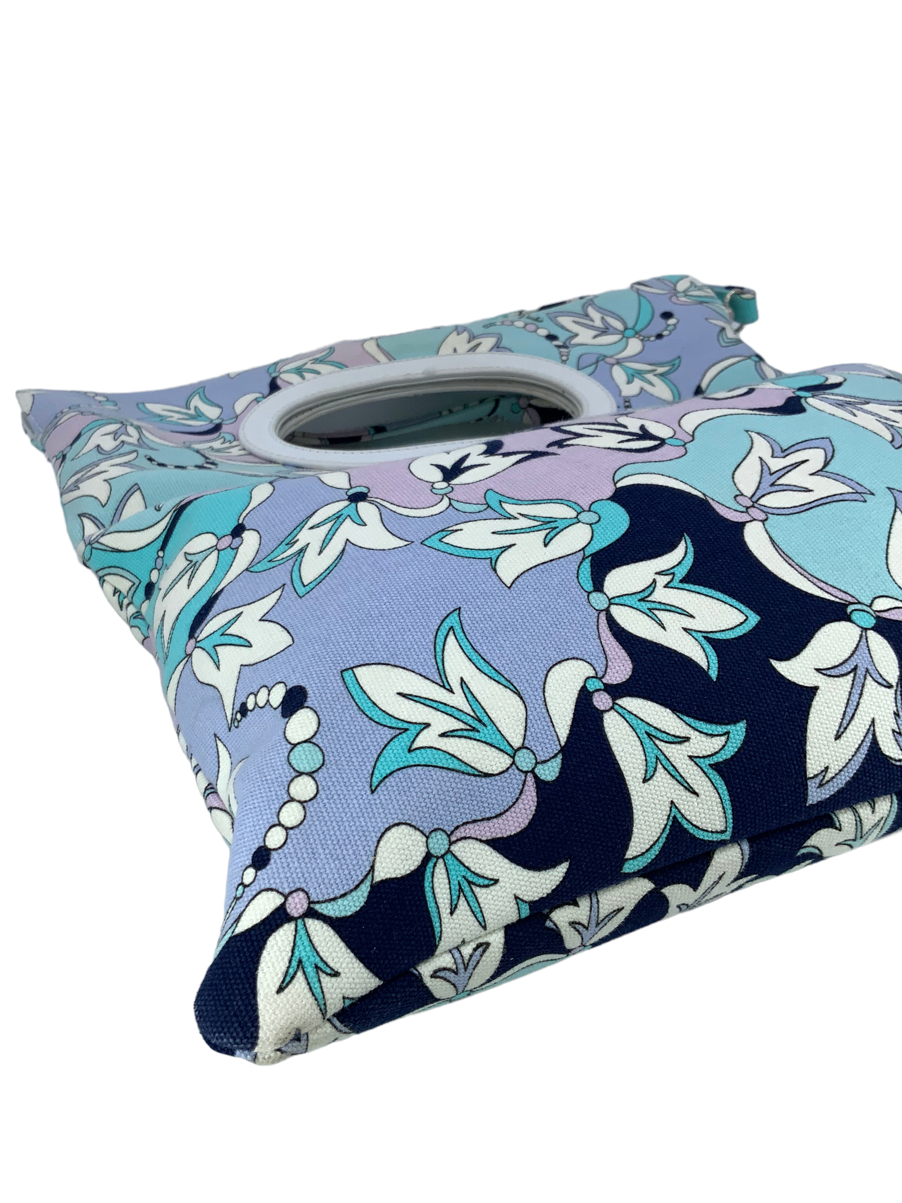 Emilio Pucci Floral Printed Canvas Tote Bag - Stylish Designer Handbag for Women, Perfect for Travel, Shopping & Everyday Use