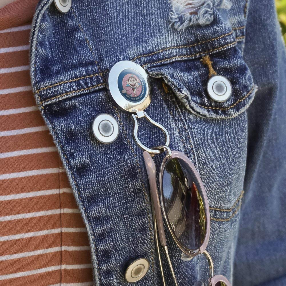 Sesame Street Magnetic Eyeglass Holder - Metal ID Badge Clip for Glasses | Secure & Stylish Eyewear Accessory for Work, School, and Daily Use