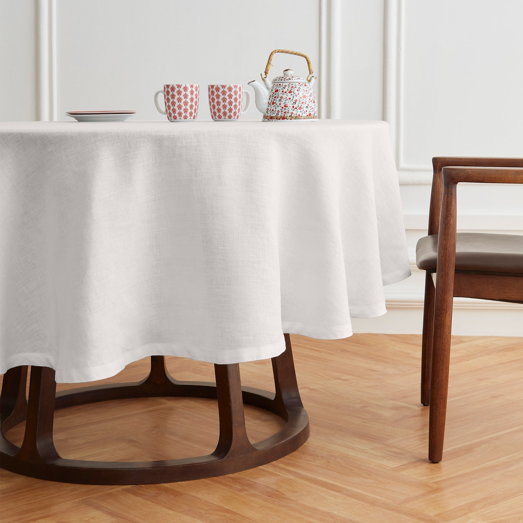Sonoma Round Tablecloth - Premium Cotton Fabric for Dining & Parties - Perfect for Holiday Gatherings, Weddings & Home Decor