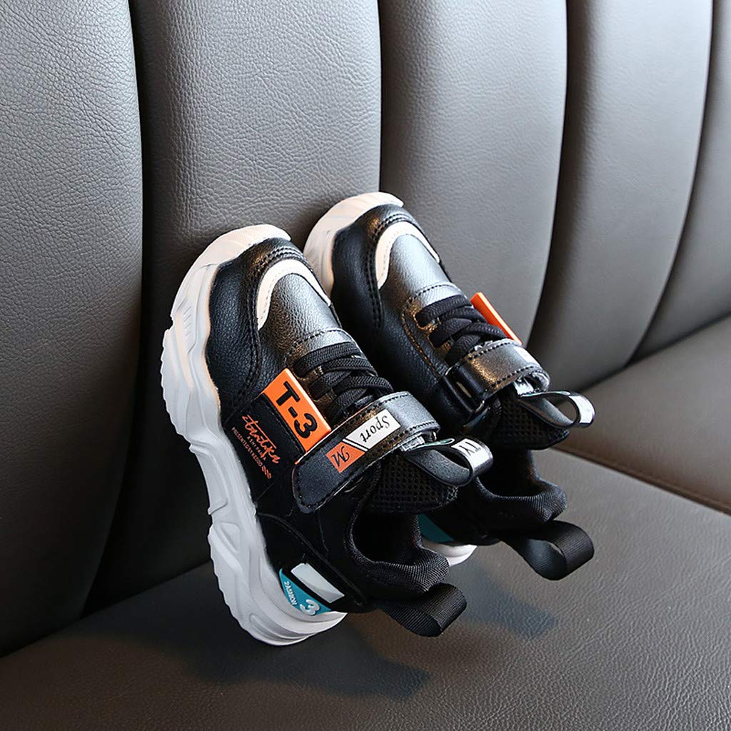 Gaoqi Baby Shoes - Neutral Lightweight Outdoor Sports Sneakers for Kids - Comfortable Casual Walking Shoes for Boys & Girls - Perfect for Playground, School & Daily Activities - Black