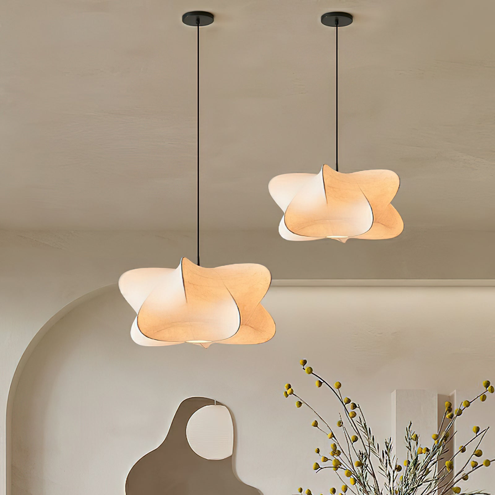 Modern Elysia Pendant Light Fixture - Sleek Hanging Chandelier for Dining Room, Kitchen Island & Bedroom Lighting Decor