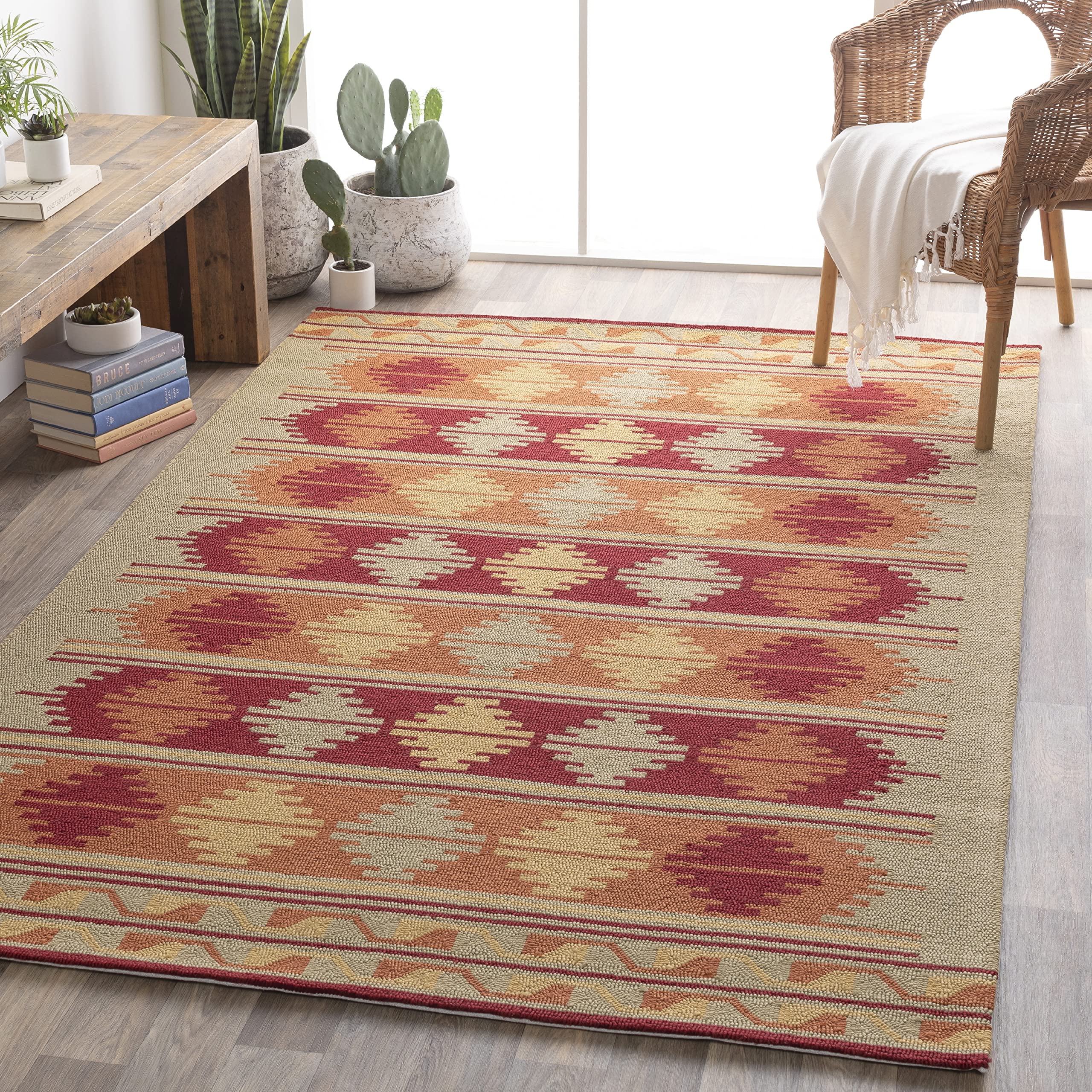Mark&Day 9x12 Lemberg Moss Indoor/Outdoor Area Rug - Soft Beige Brown Gray Carpet for Living Room, Bedroom, Kitchen - Durable & Stain Resistant - Perfect for High Traffic Areas & Pet-Friendly Homes (9' x 12')
