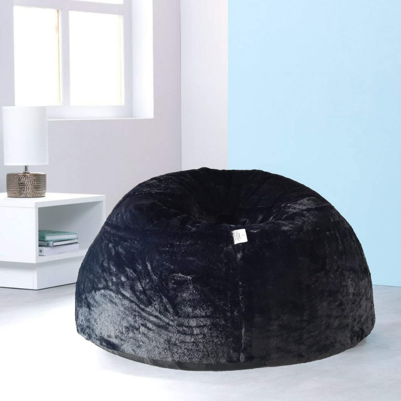 Premium Furry Bean Bag Chair Cover - Rainbow Design, Soft & Luxurious Fur, XXXL Size (Bean Bag Not Included) - Perfect for Kids' Rooms, Dorm Decor, and Cozy Living Spaces