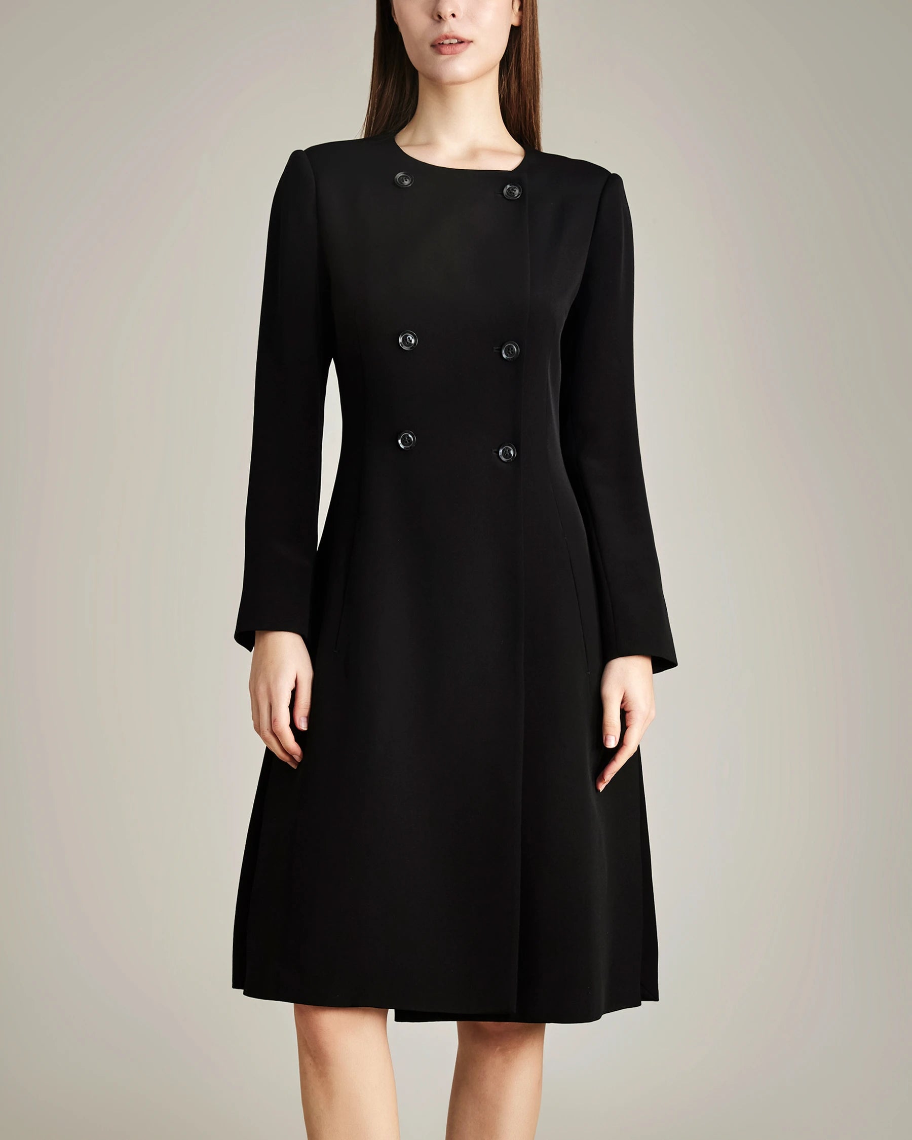 40 Momme Double Breasted Silk Dress - Elegant & Luxurious Formal Wear for Weddings, Parties & Special Occasions
