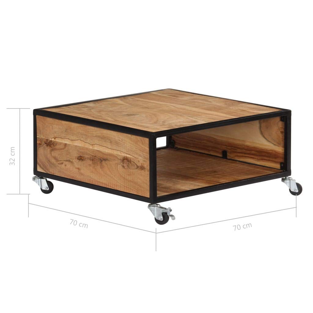 FAMIROSA Acacia Wood Coffee Table 27.5