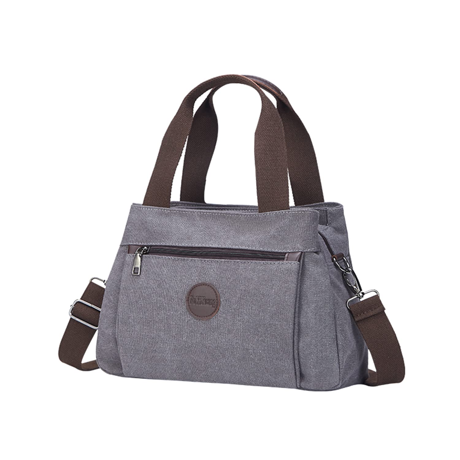 Empire Vintage Canvas Hobo Handbag for Women - Multi-Pocket Crossbody Shoulder Bag with Adjustable Strap - Perfect for Work, Travel & Everyday Use