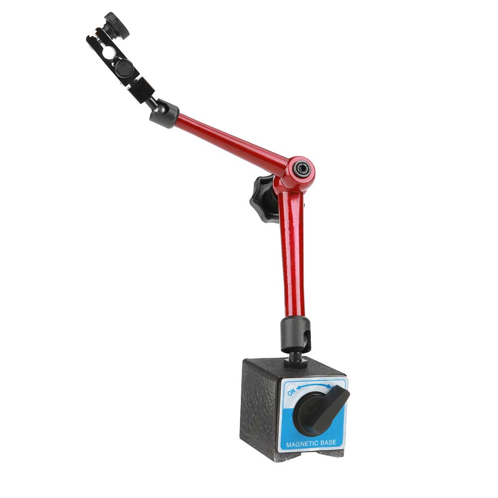 Adjustable Magnetic Dial Indicator Base Stand Holder - 350mm Universal Measuring Stand with Strong Magnet for Test Gauges - Perfect for Precision Machining, Metalworking, and Engineering Measurements