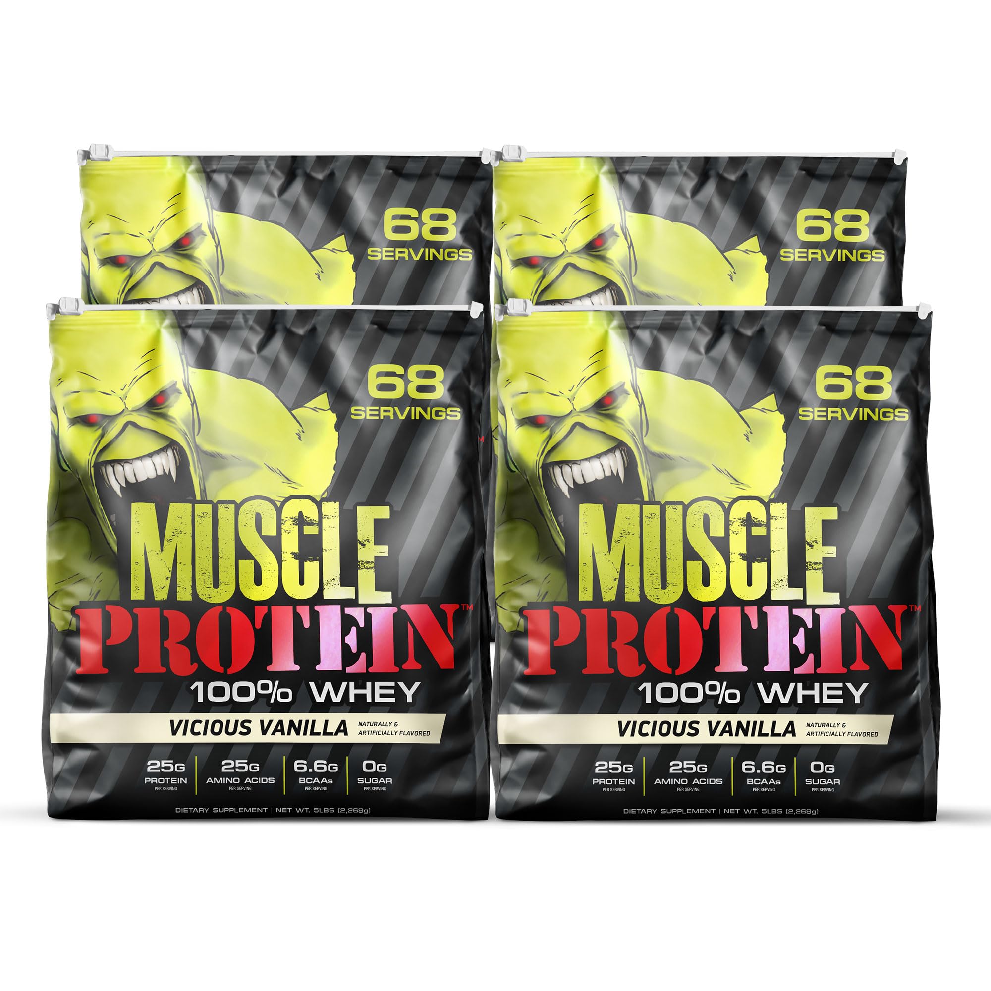 GL Monster Muscle Protein Powder - 20lb Vanilla Flavor for Bodybuilding & Post-Workout Recovery | High Protein Supplement for Athletes & Fitness Enthusiasts