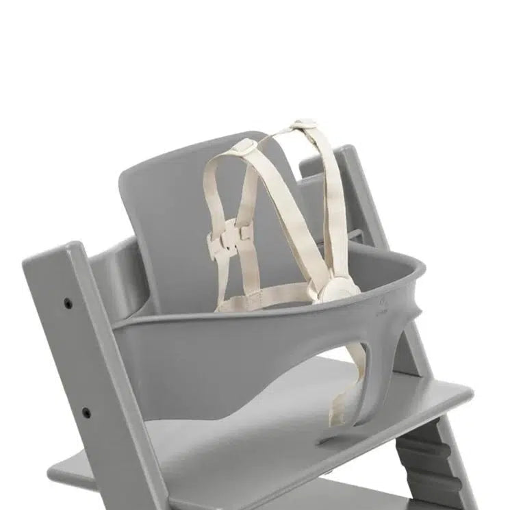 Stokke Tripp Trapp Baby High Chair Set² - Adjustable Wooden Chair for Toddlers & Infants, Storm Grey | Perfect for Dining, Feeding & Learning at Home