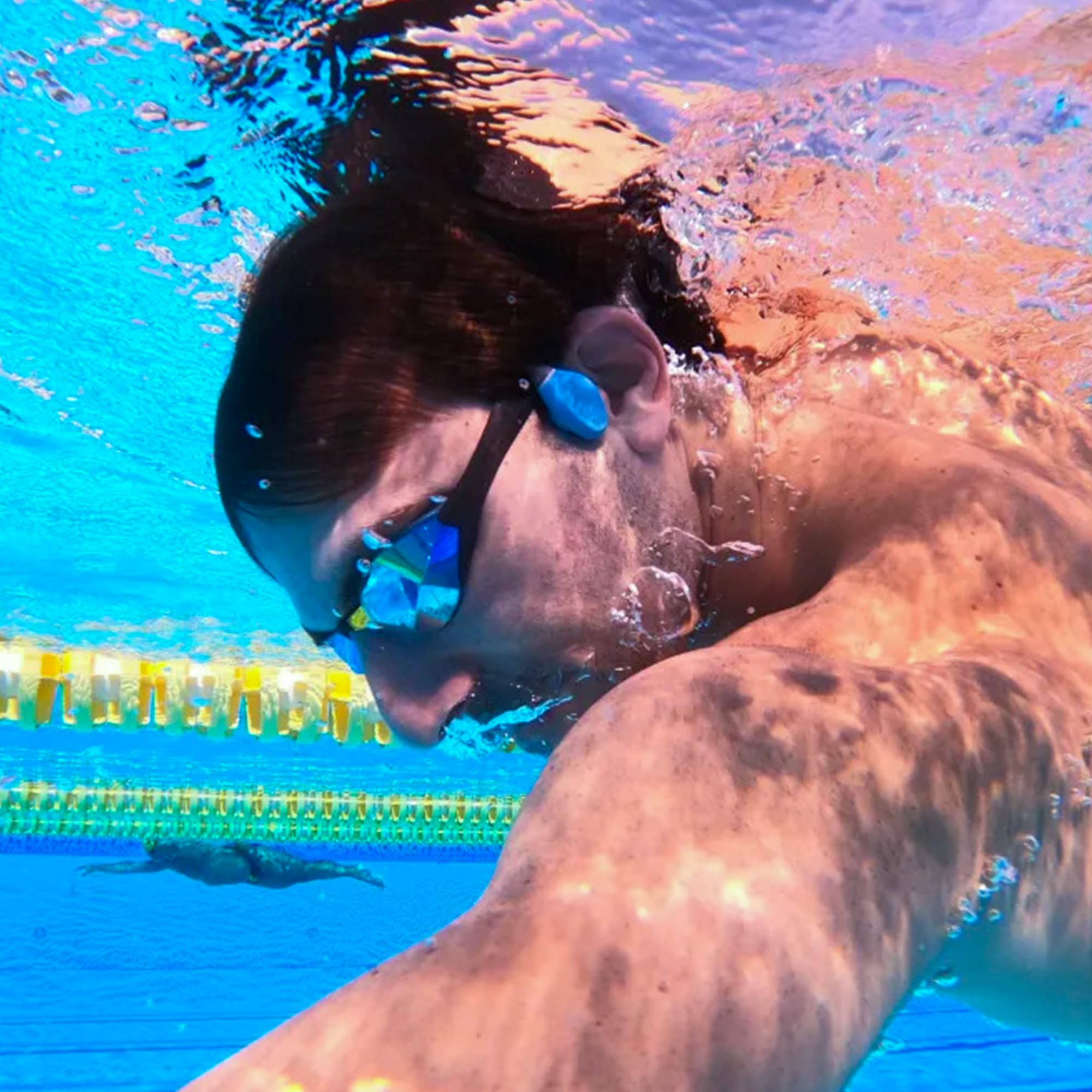 Swimbuds Bone Conduction 2 - 100% Waterproof Headphones for Swimming with 16GB Storage | Bluetooth & No Mic Design | Perfect for Pool Workouts & Open Water Swimming