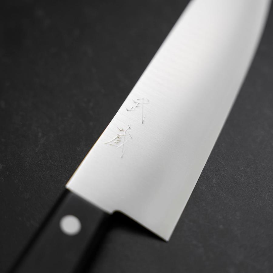 Premium Santoku Knife VG-1 Stainless Steel with Polished Dark Blue Western Handle - 165mm Blade for Professional Chefs & Home Cooking