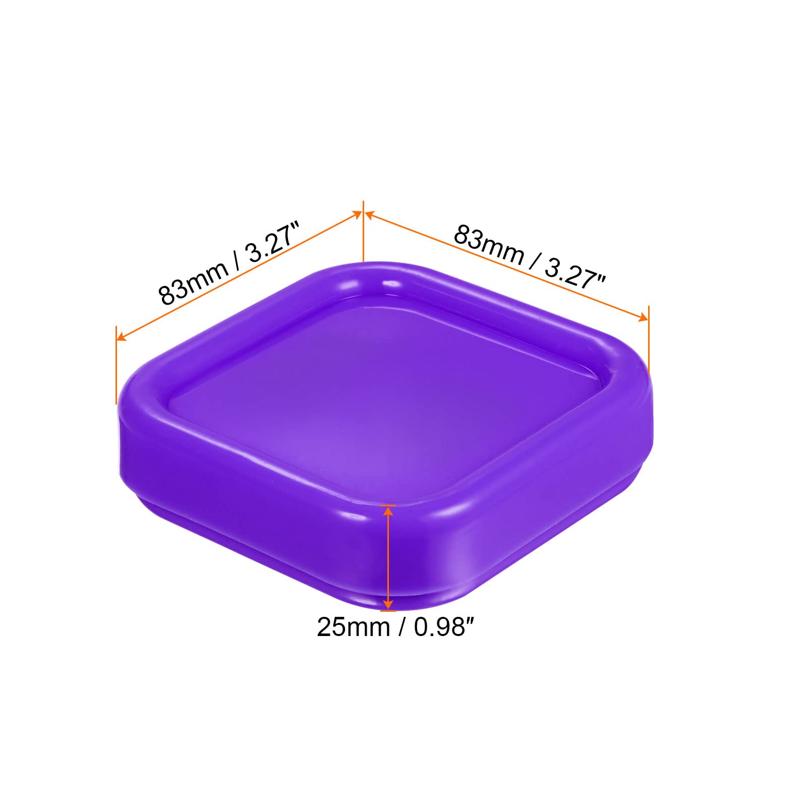 HARFINGTON Magnetic Pin Cushion - Square Plastic Sewing Pin Holder with Strong Magnets, Needle Storage Case for DIY Sewing Projects (Purple) | Perfect for Quilting, Dressmaking & Craft Organizers
