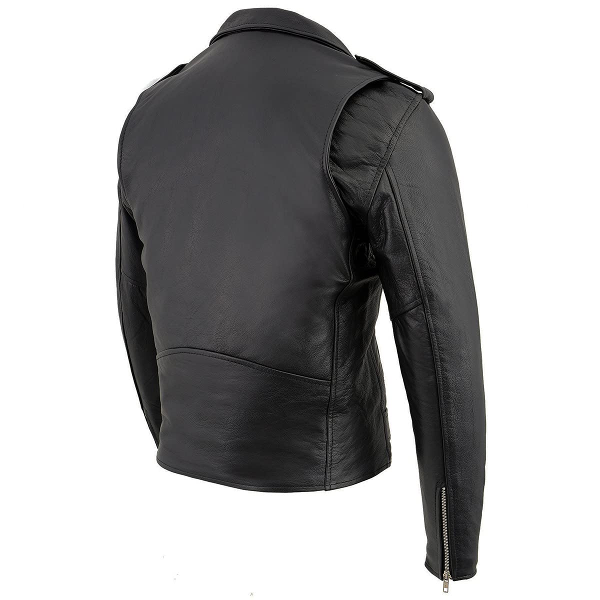 Premium Black Leather Motorcycle Jacket for Men - Milwaukee Leather MC Style Rider Jacket - Ideal for Biking, Cruising & Motorcycle Enthusiasts